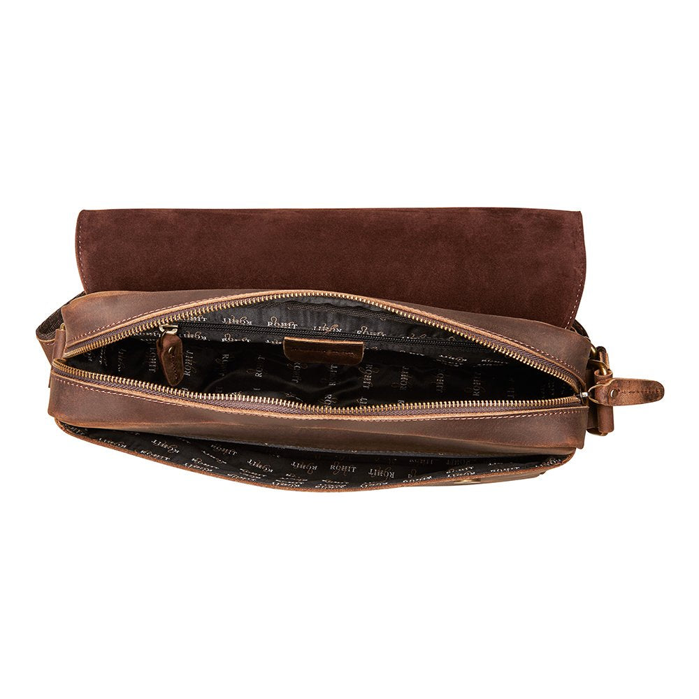 Rohit Bal Dark Brown laptop Leather Bag