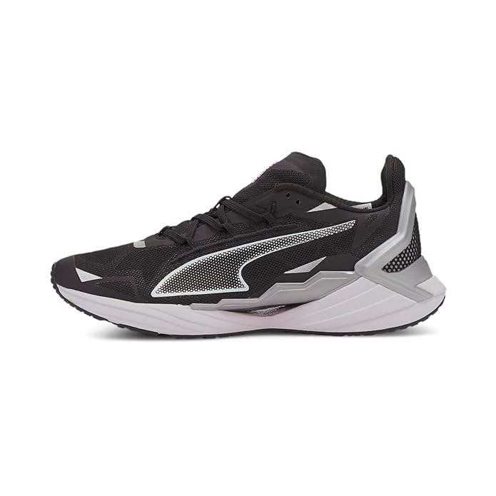 Puma womens UltraRide Wn's Puma Black-Metallic Silver Walking Shoe-