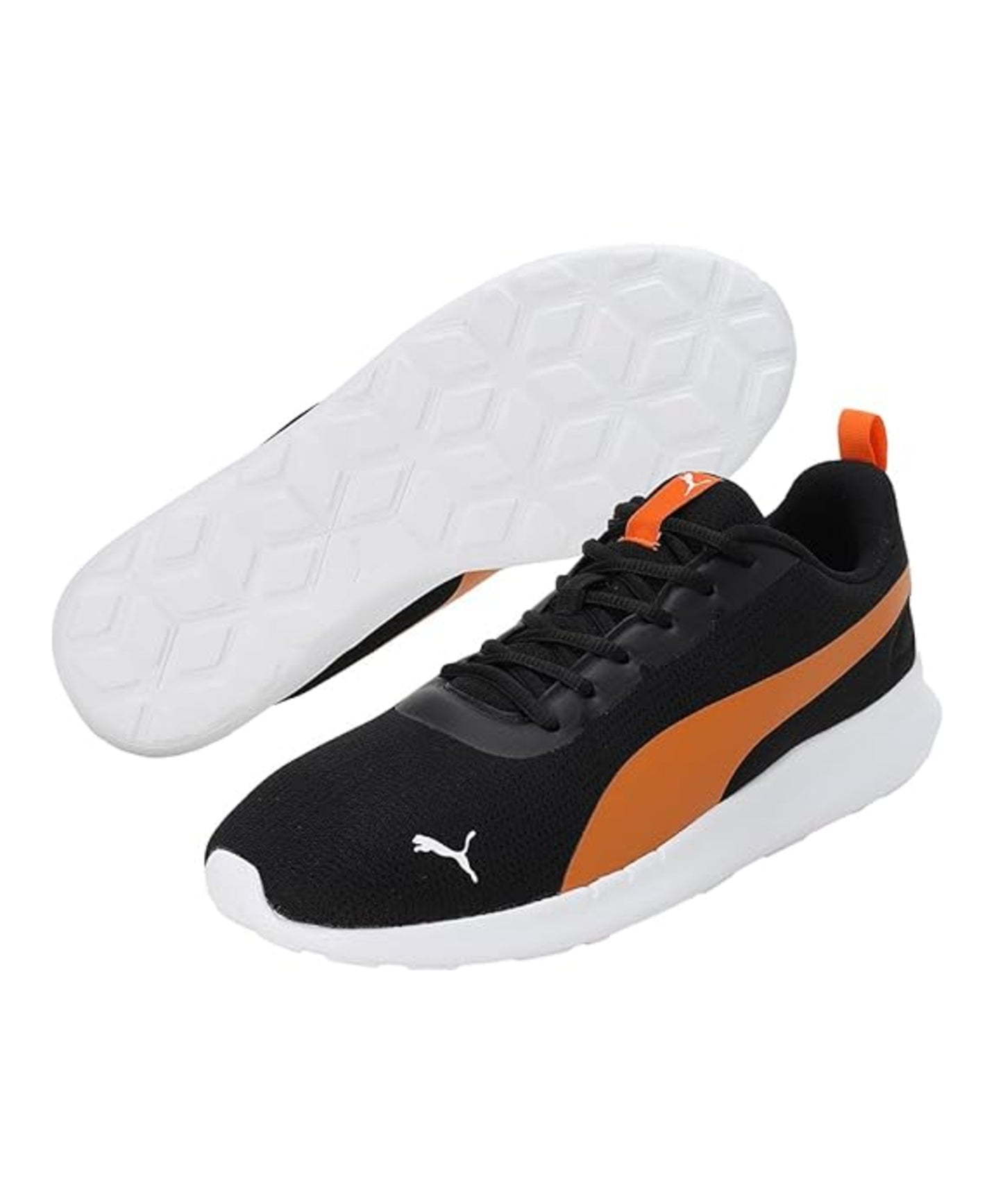 Puma Mens Fireball Black-Vibrant Orange-White Sneaker - 9UK (39139501)