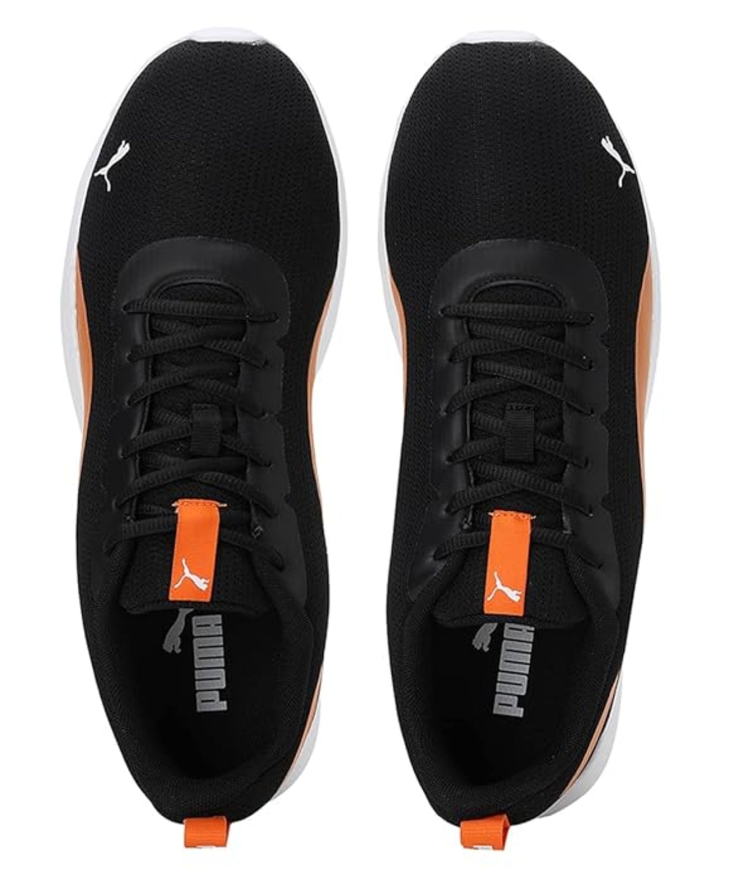 Puma Mens Fireball Black-Vibrant Orange-White Sneaker - 9UK (39139501)