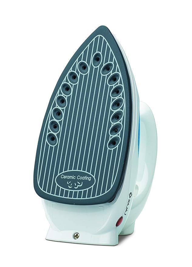 Bajaj Majesty Travellesta 800 Watts Travel Friendly Steam Iron (White & Blue)
