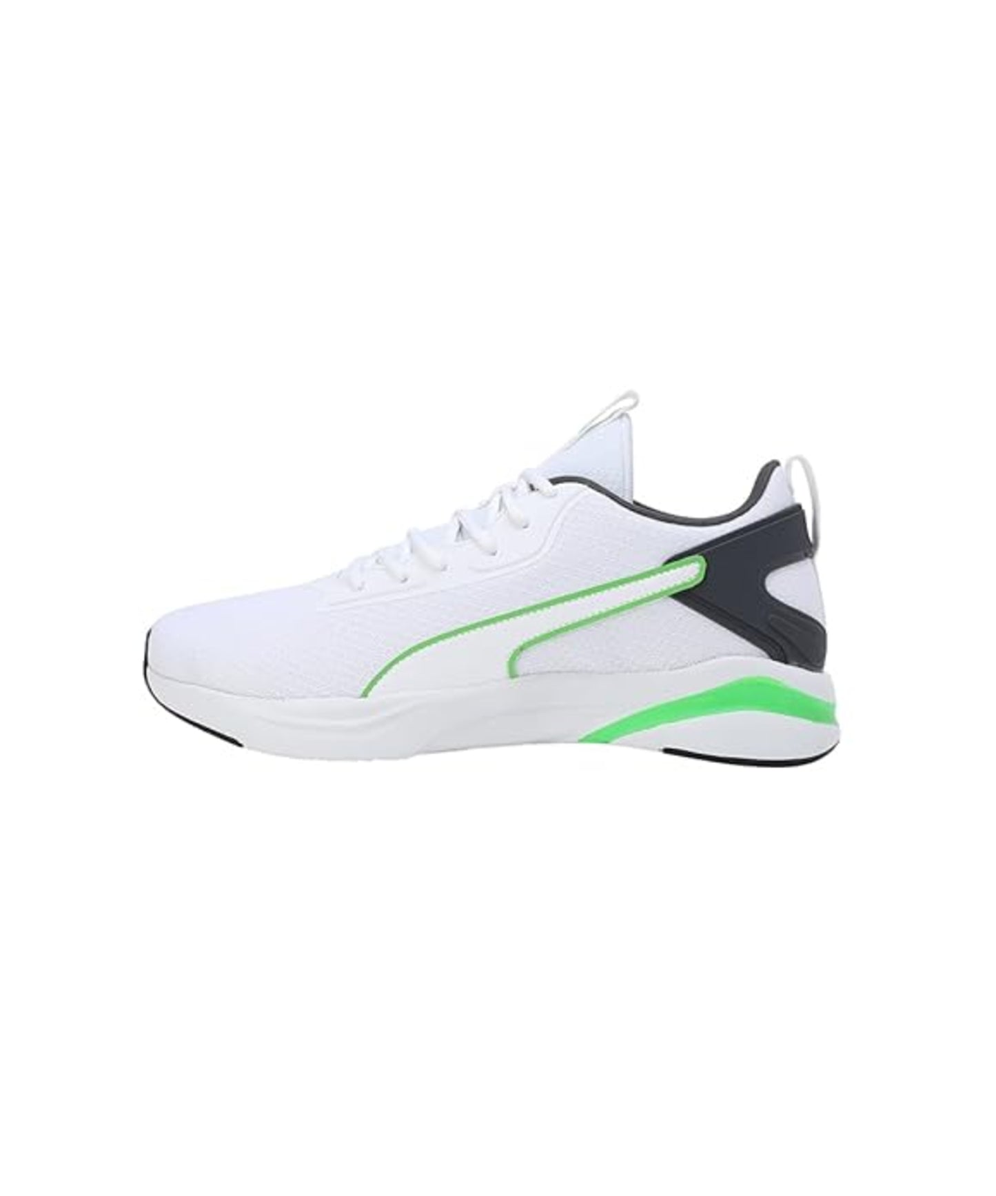 Puma Mens Softride Rift Runlyn White-Dark Coal-Parakeet Green Running Shoe - 7 UK (31076401)