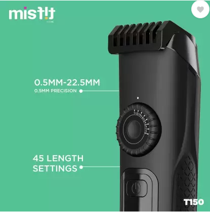 Misfit by boAt T150 Trimmer 90 mins Runtime 45 Length Settings (Black)