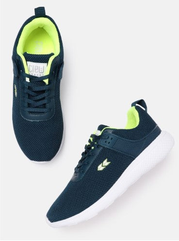 Crew STREET Women Teal Blue Woven Design Walking Shoes (Size-5)