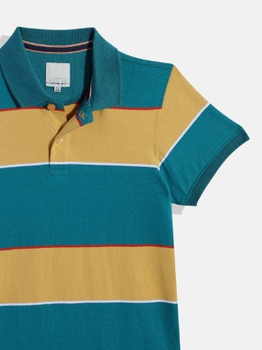 UTH by Roadster Boys Striped Pure Cotton Polo Collar T-shirt (Size-14-15Y)
