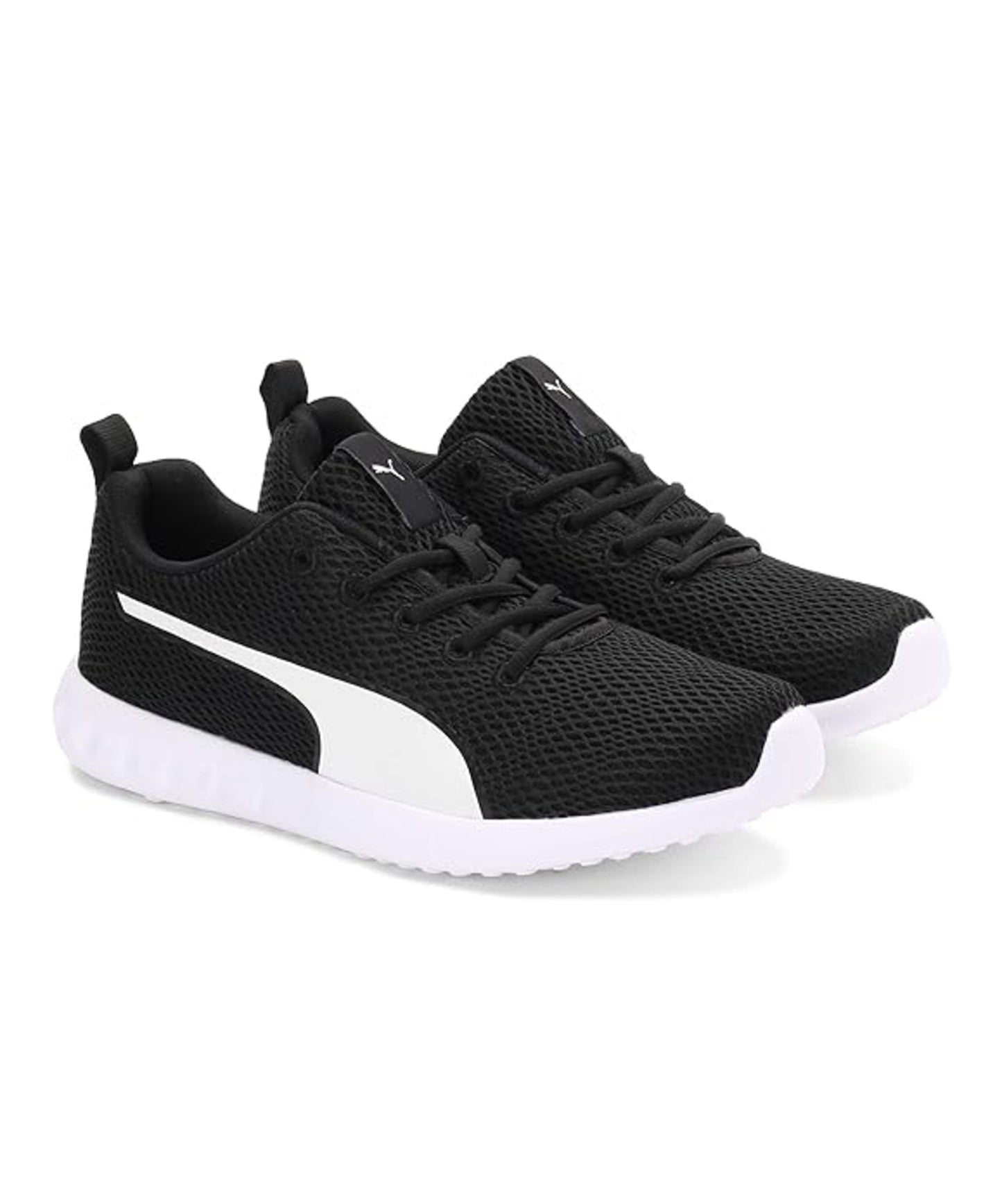 Puma Mens Dwane Black-White Running Shoes UK-9 (19326105)