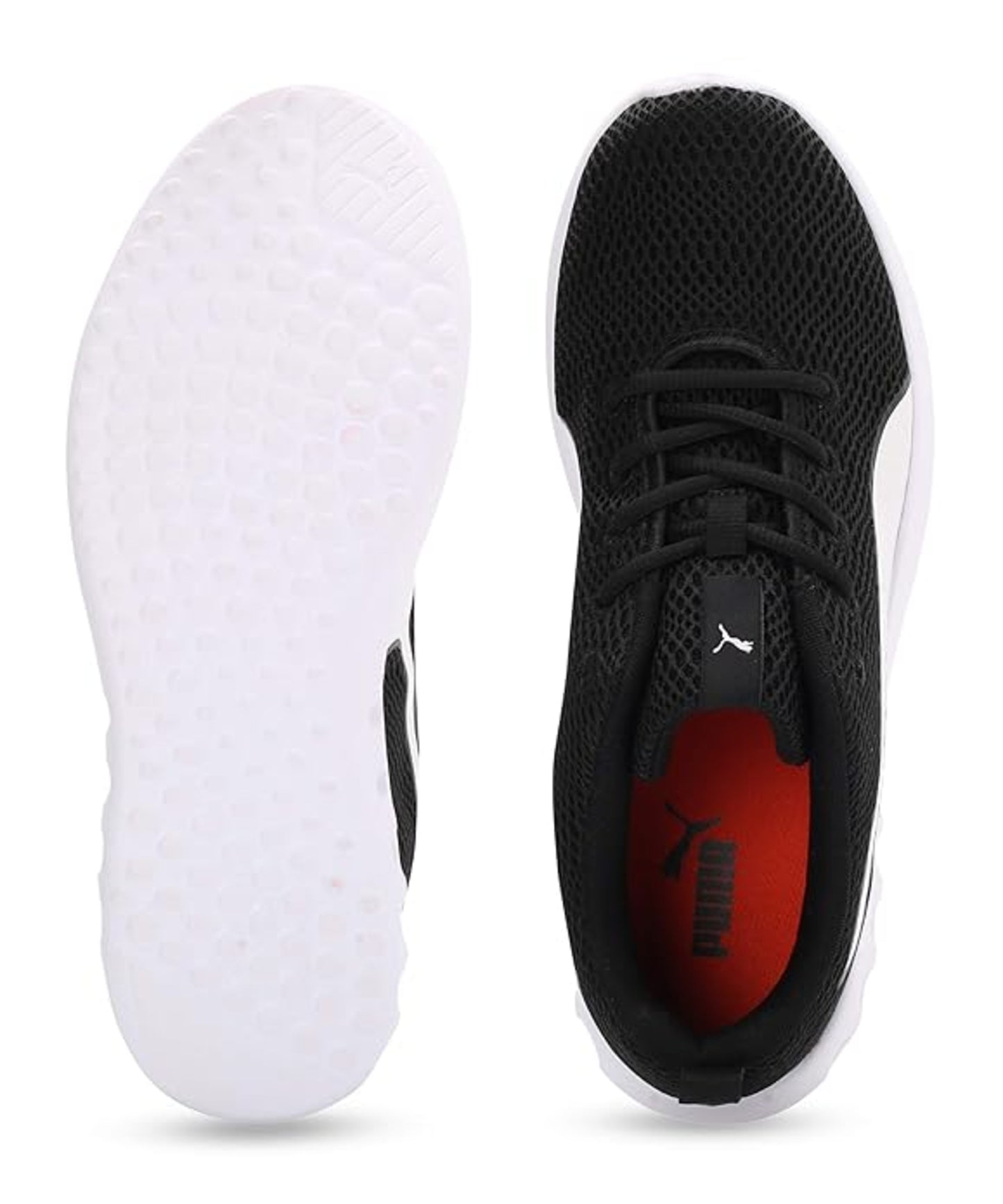 Puma Mens Dwane Black-White Running Shoes UK-9 (19326105)