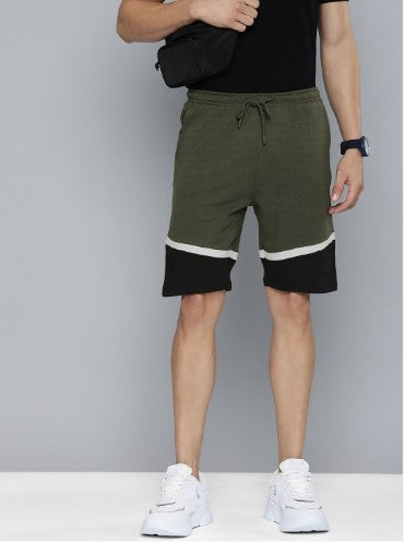Harvard Men Colour blocked Mid-Rise Regular Shorts (Size-S)