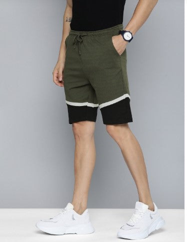 Harvard Men Colour blocked Mid-Rise Regular Shorts (Size-S)