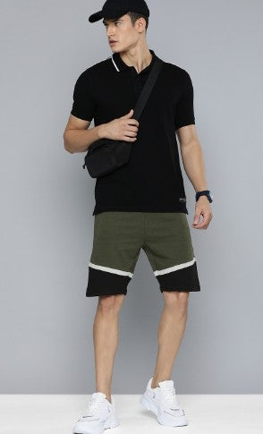 Harvard Men Colour blocked Mid-Rise Regular Shorts (Size-S)