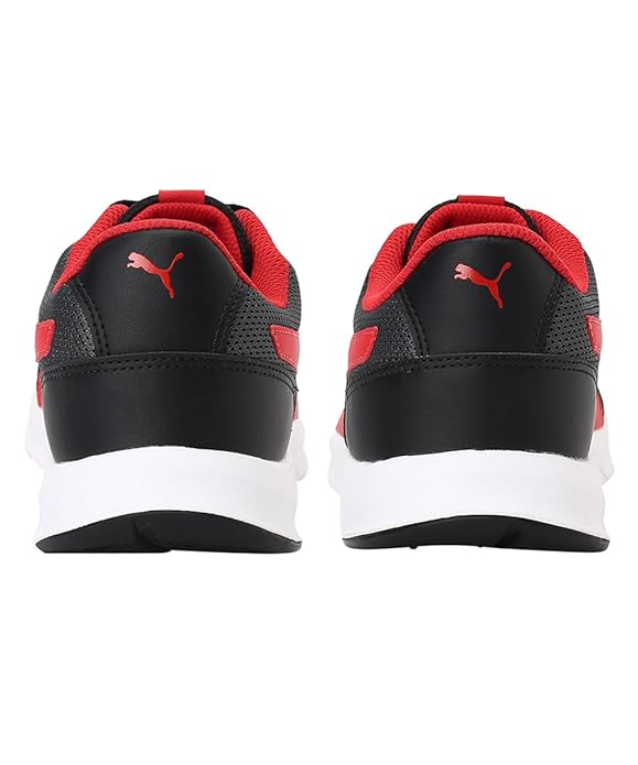 Puma Mens Flexy Black-Dark Shadow-High Risk Red Sneaker (39027502)