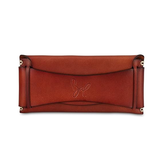 Rohit Bal Light Brown Leather Wallet with Flap for Men