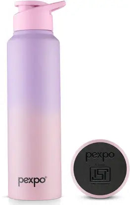 PEXPO CRAFT PRO ISI CERTIFIED STAINLESS STEEL SPORTSFRIDGE WATER BOTTLE WITH SIPPER CAP 750ML SINGLE WALL FOR HOME OFFICE GYM TRAVELLING L