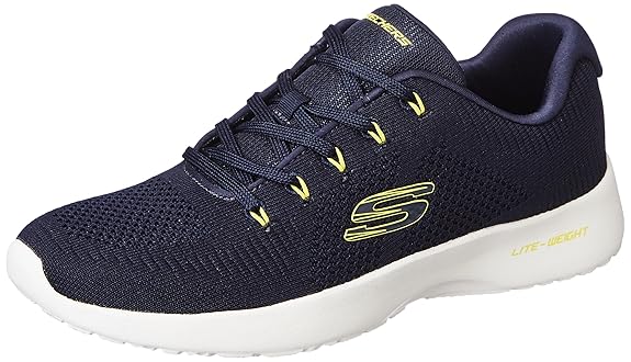 Skechers Men Dynamight Navy Lime Sneakers UK-9 (894302IDNVLM)