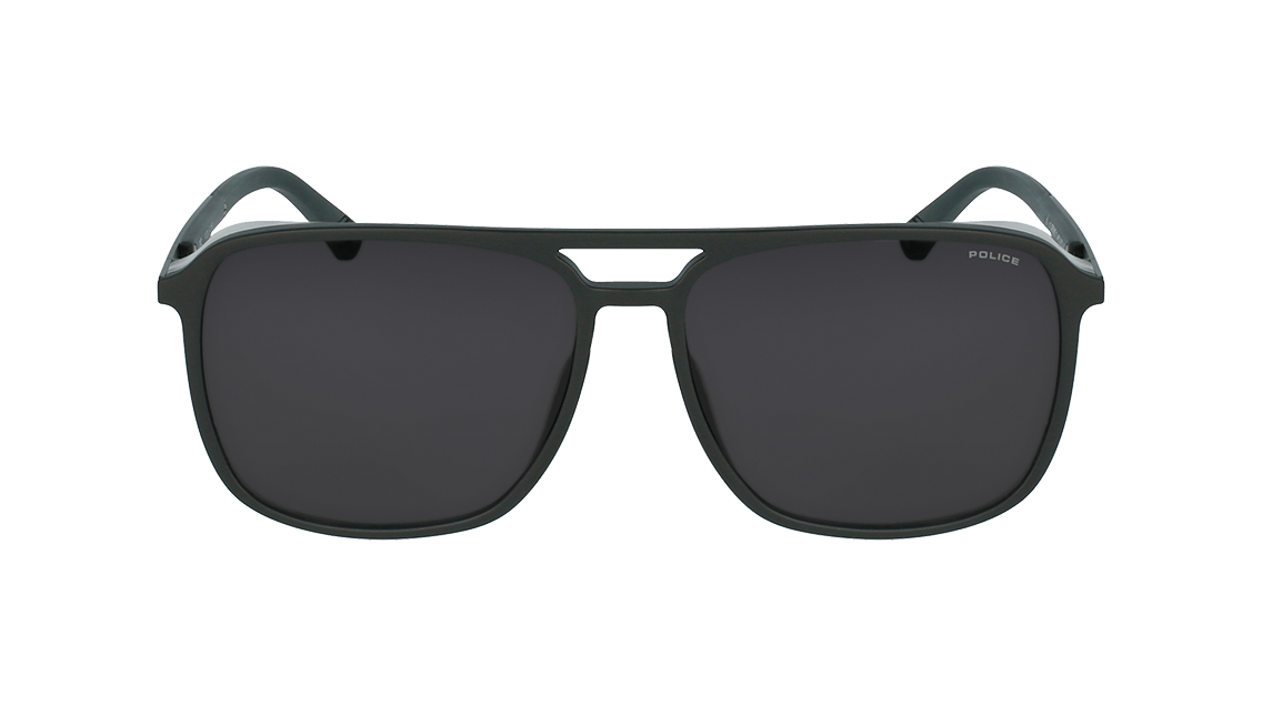 Police Mens Grey Plastic Gradient Grey Full Rim Medium (Size - 57) SPL720A Sunglasses With 100% UV Protection