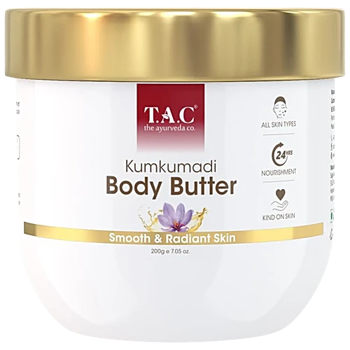 TAC - The Ayurveda Co. Kumkumadi Body Butter, 200 g (But 1 Get 5)