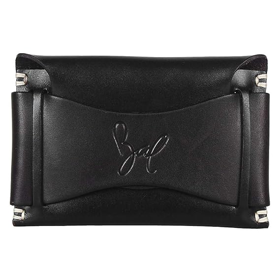 ROHIT BAL Modern Men's Leather Wallet with Card Holder and Currency Compartments, Black