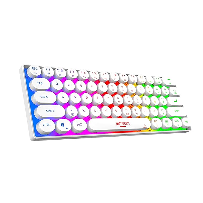 Ant Esports MK1500 Retro Style Mini 60% Pro RGB Wireless Gaming Keyboa