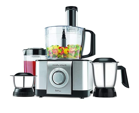MORPHYRICHARDS ICON DLX FOODPROCESSOR (SS Brushed Finish Colour) (640080)