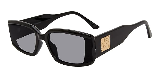 Steve Madden Unisex UV Protected Grey Lens Polycarbonate Rectangular Sunglasses - 16426949410 (X17258)