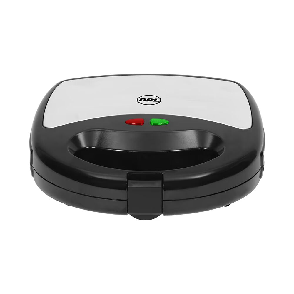 BPL MX Series 750W Sandwich Maker with Thermostatic Control, Black & Stainless Steel, (BSMS0042S)
