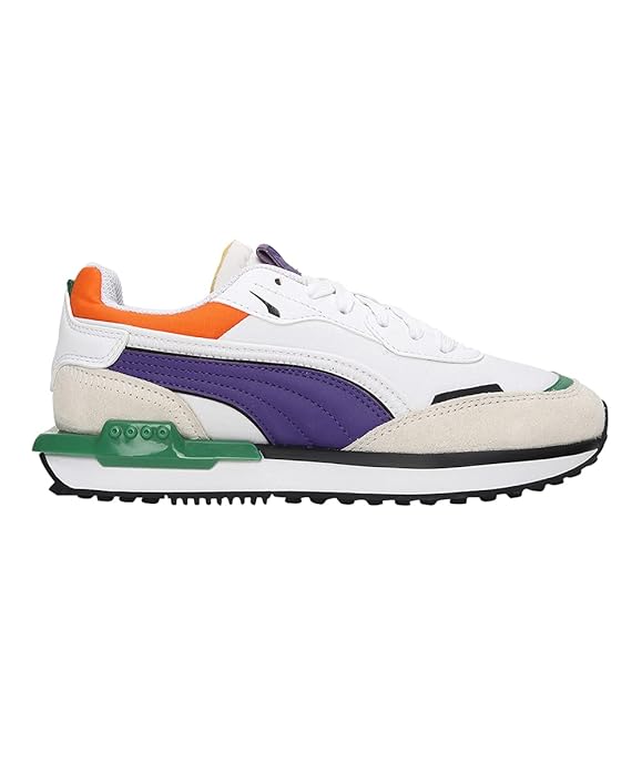 Puma Unisex Kids City Rider Electric Jr Vaporous Gray White Sneaker-3 UK (38266702)