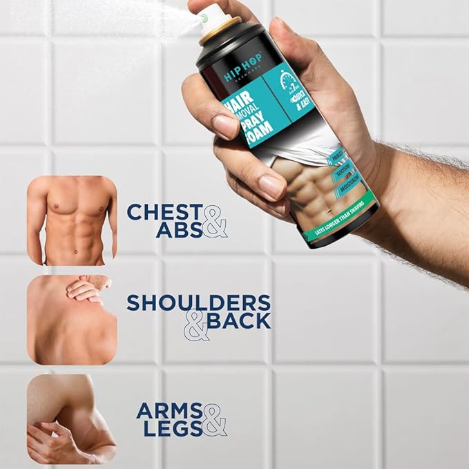 HipHop Skincare Hair Removal Spray Foam For Men Painless Body Hair Removal For Chest