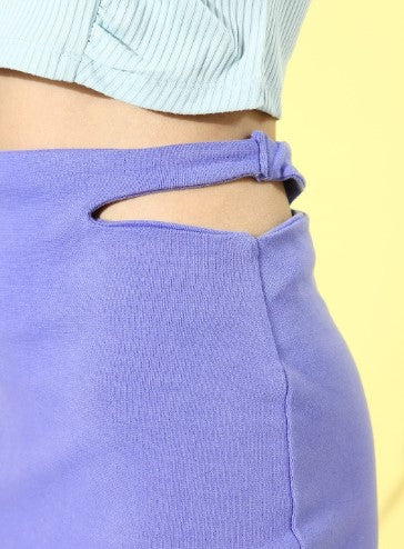 DressBerry Pure Cotton Pencil Skirt With Cut-Out Detail (Size-28)