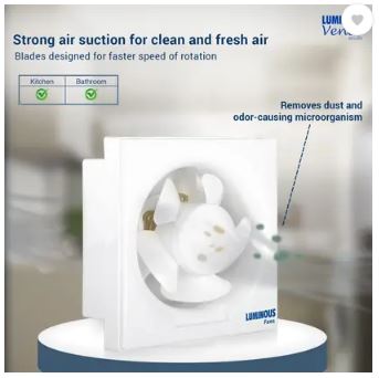 LUMINOUS Vento Deluxe 150 mm Exhaust Fan (White)