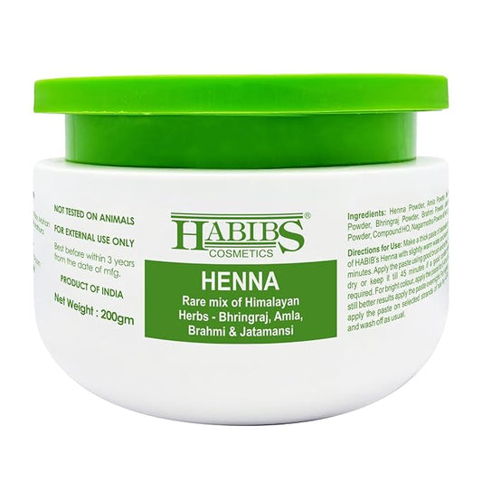 Habibs Cosmetics Natural Henna Mehndi Powder Enriched  200gm (Pack of 4)