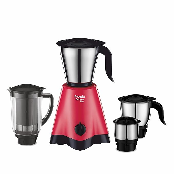 Preethi Crown Plus Mixer Grinder 600W Mixie 4 Jars Super Extractor Juicer Jar (MG 258)
