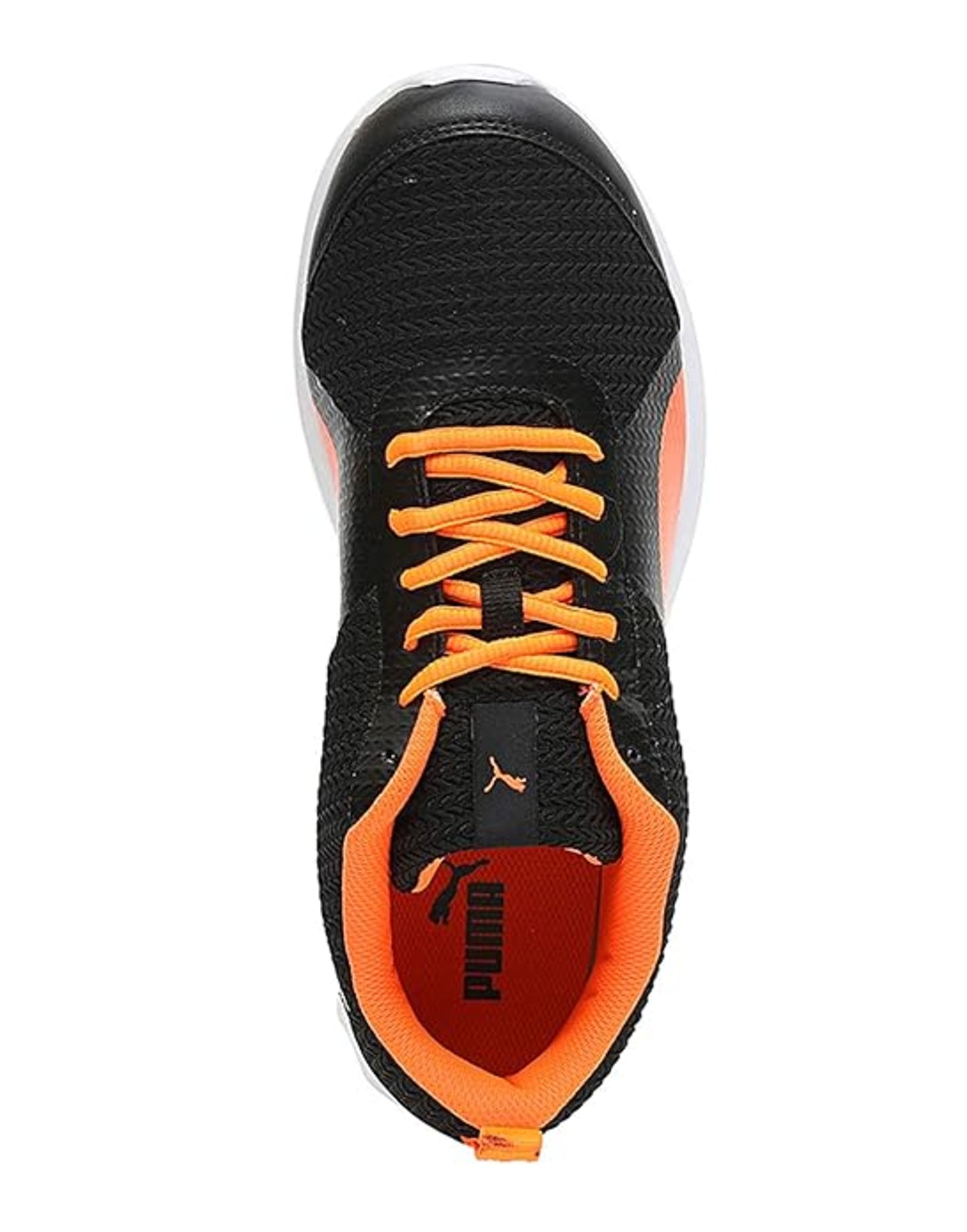 Puma Men's Xyork Black-Shocking Orange Running Shoe-8 UK (19188601)