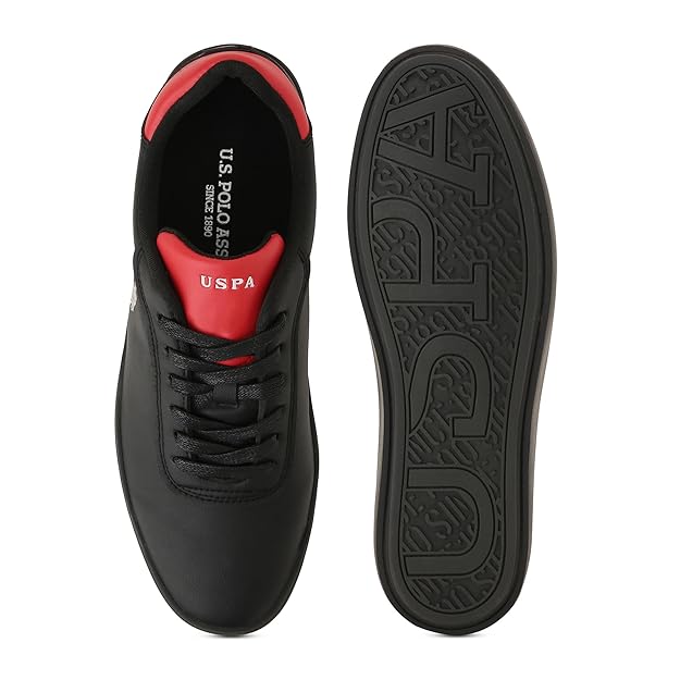 USPA Moore Stylish Casual Sneaker Shoes for Man UK-11 Black (2FD25203Z01)