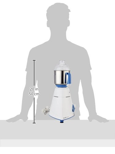 Preethi Blue Leaf Diamond MG-214 mixer grinder 750 watt (Blue/White), 3 jars