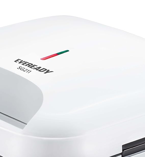 Eveready SG211 750-Watt Sandwich Griller (White)