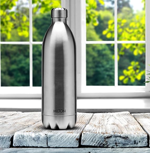 MILTON DUO DLX 1800 THERMOSTEELWATER BOTTLE 1.8 LITRE 24 HR HOT AND COLD I LEAK PROOF LID ISI