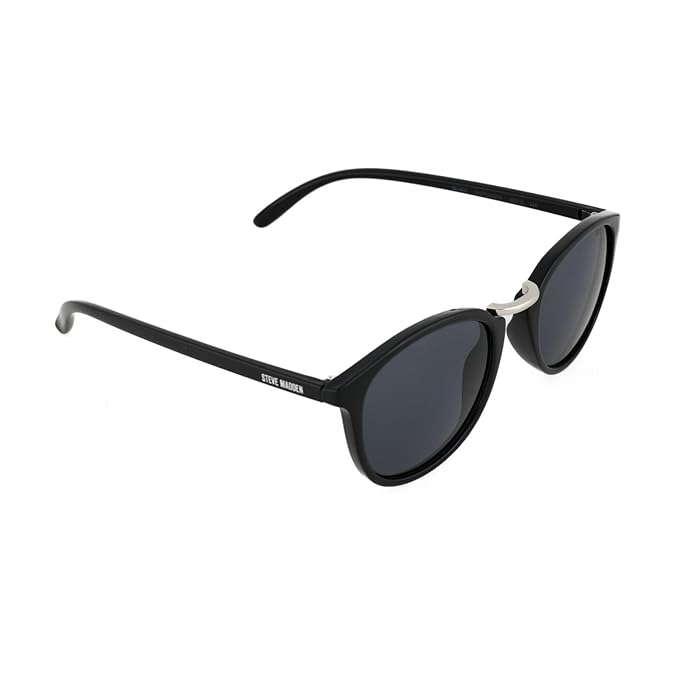 Steve Madden Men's UV Protected Grey Lens Polycarbonate Round Sunglasses - 16426945856 (X17138)