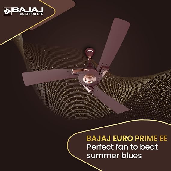 BAJAJ EURO PRIME EE 1200MM WALNUT & COPPER CEILING FAN