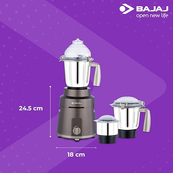 BAJAJ HERCULO MIXER GRINDER 1000W COFFEE BROWN