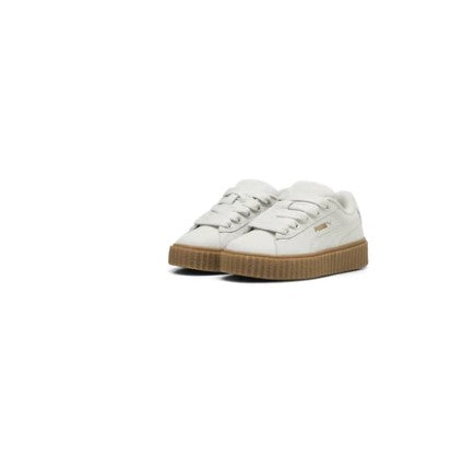 Puma Girls Creeper PHATTY Nubuck PS Warm White-Gold-Gum Sneaker - 2 UK (39986703)
