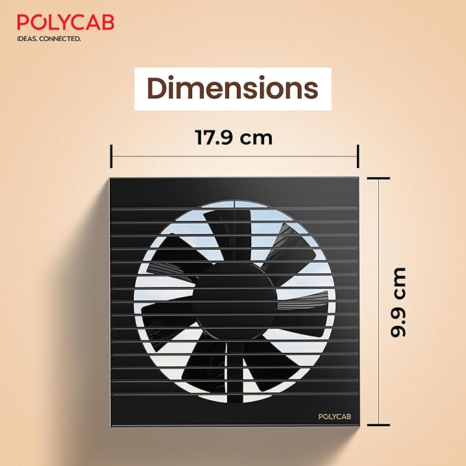 Polycab Freshener Axial 150mm Air Exhaust fan (Black)