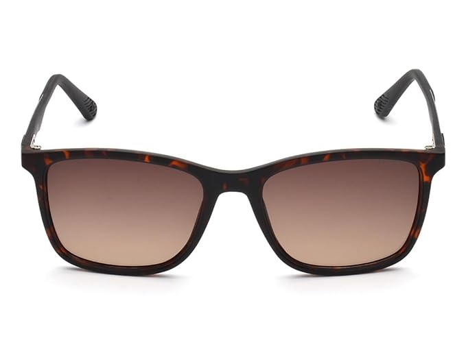 Police Men Brown Sunglasses - Black Polycarbonate - Polycarbonate Lens (SPL780K)