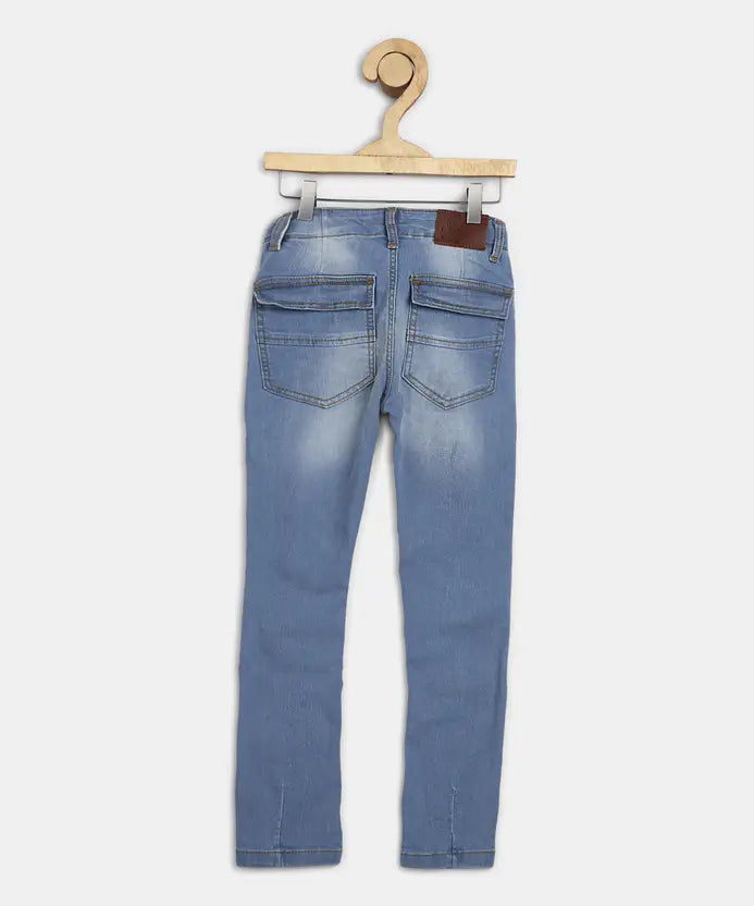 United Colors of Benetton  Baby Boys Regular Mid Rise Light Blue Jeans (Size-26)