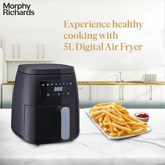 Morphy Richards Digital Air Fryer For Home|1500W With Digital Control|Dual Fan Technology