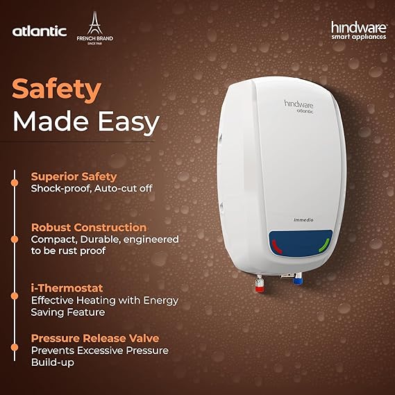 HINDWARE 3 L INSTANT WATER GEYSER (IMMEDIO BLUE WHITE & BLUE)