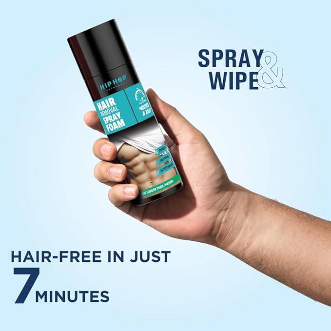HipHop Skincare Hair Removal Spray Foam For Men Painless Body Hair Removal For Chest