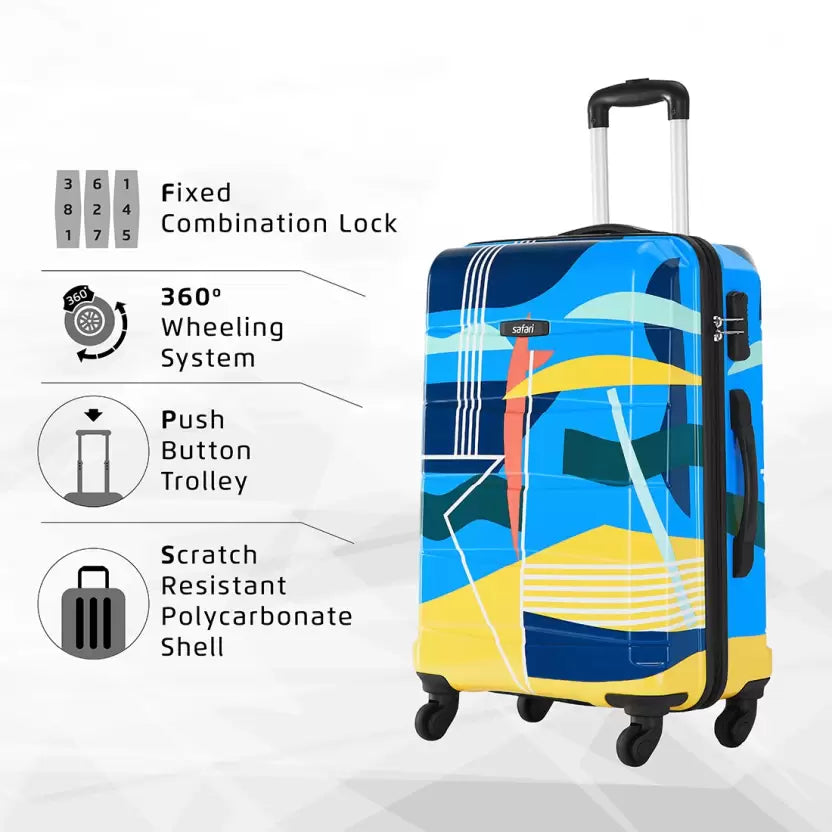 SAFARI Medium Check-in Suitcase (66 cm) 4 Wheels - REGLOSS DETOUR 65 4W PRINTED - Multicolor