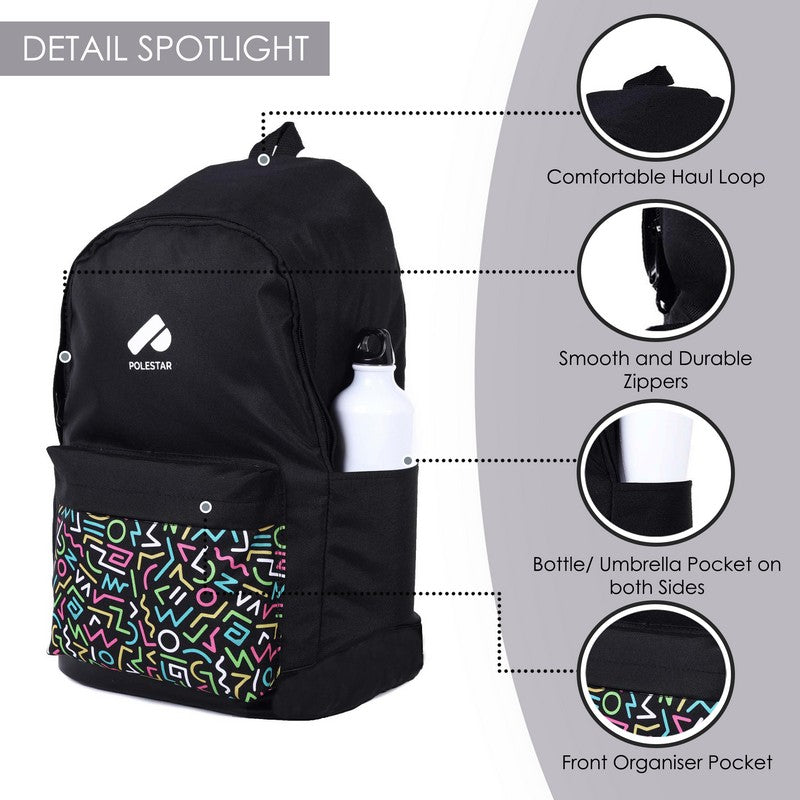 POLESTAR Epic BLKCPRT Casual Backpack with 15.6″ laptop compartment- Black
