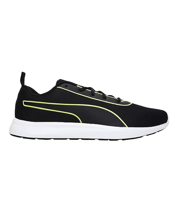 Puma Mens Mizar Puma Black-Limepunch Running Shoe - (38136001)