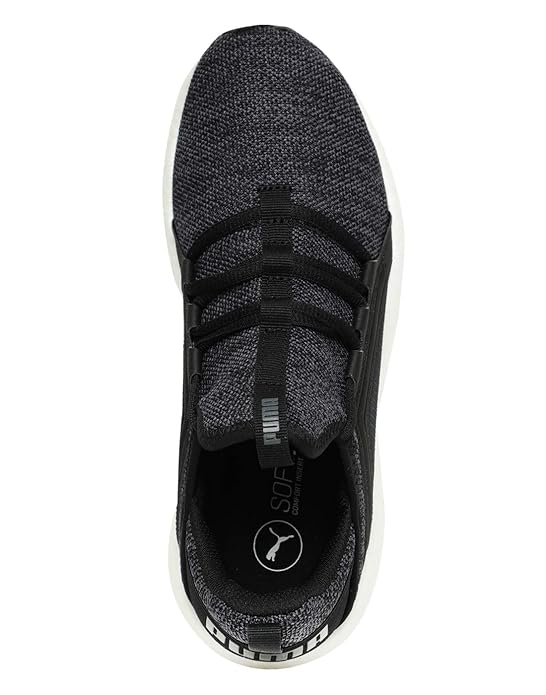 Puma Womens Mega NRGY Knit WN's Black-Asphalt Running Shoe UK-3 (19037301)